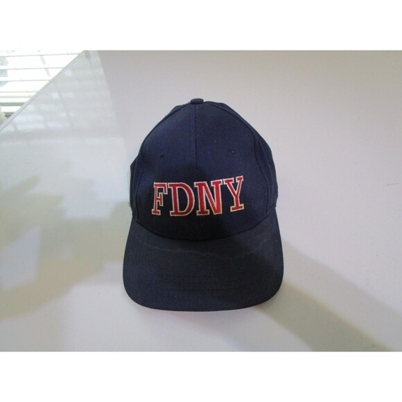 Vintage FDNY Hat Cap Strap Back Keep Back 200 Ft Fire Department Mens 90s - Picture 1 of 6
